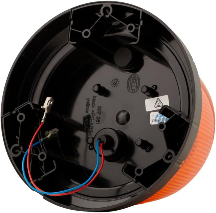 HELLA - LED-Rundumkennleuchte - RotaLED Compact - 12/24V - Gelb - geschraubt - Kabel: 150mm - Stecke