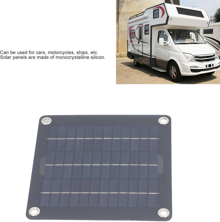 Solarpanel-Kit, Monokristalliner Batterieerhalt mit 12 V und 18 V Ausgang, mit 10 W Solarpanel, OBD-