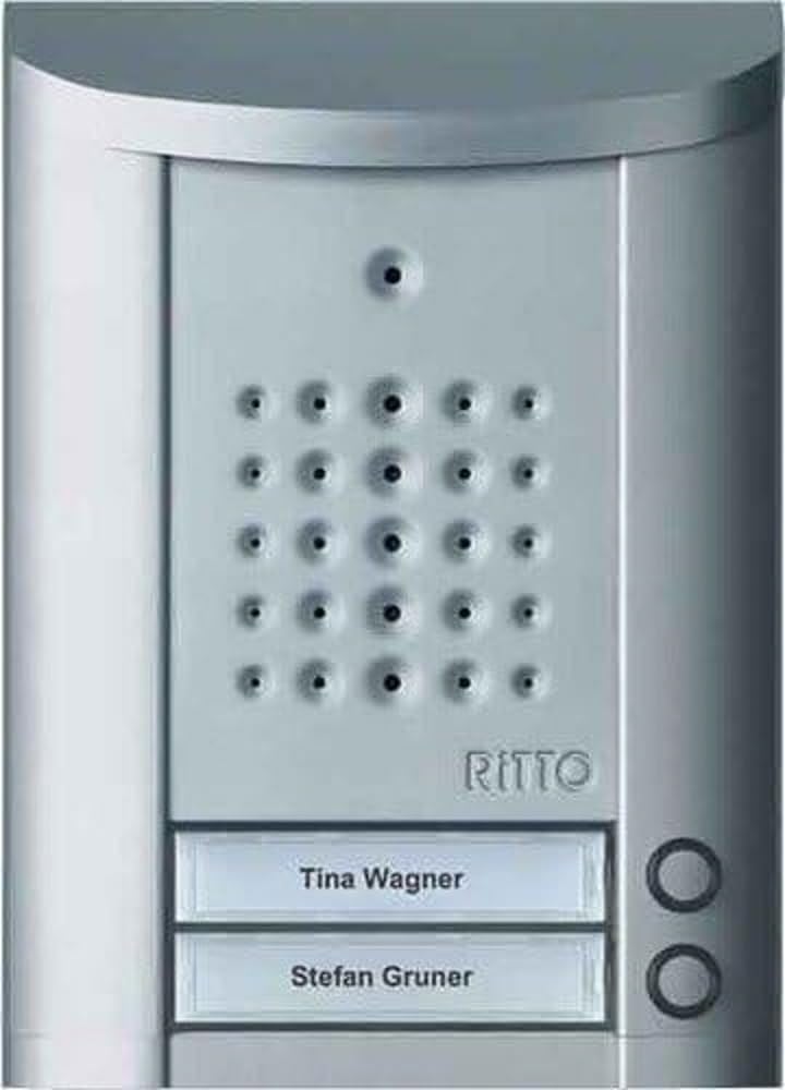 Schneider Electric Ritto Türstation, Entravox, Audio für 2-Familienhaus, Gegensprechanlage mit Beleu