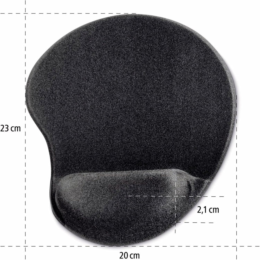 Hama Mauspad mit Handauflage, Ergonomisches Mousepad, Komfort Handgelenk-Auflage (Masse 200 x 230 x