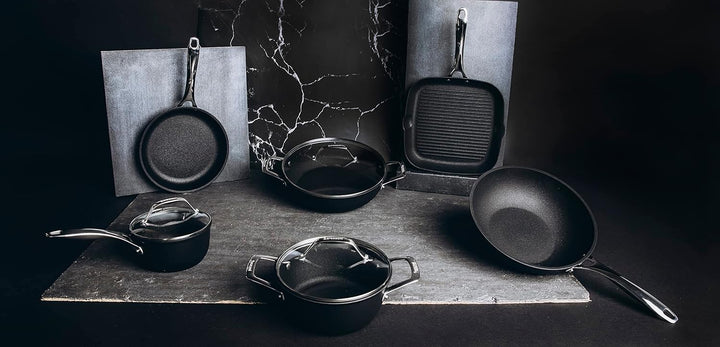 Barazzoni 85565612898 Black Titan Pro, Aluminium Wok 28 cm, Wok 28 cm