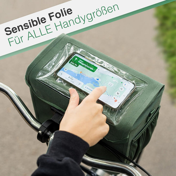 Valkental x KLICKfix Lenkertasche 7L mit Handyfach, für Ebike | 7L Volumen, praktische Lenkertasche