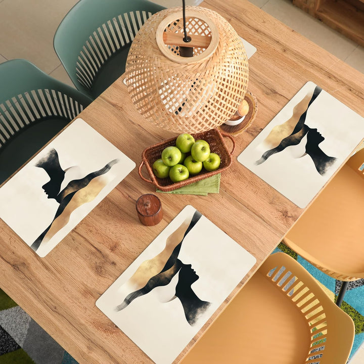KitchenYeah© Platzsets Abwaschbar 6-Teilig 45x30 cm Tischsets Platzdeckchen Platzset Unterlage Tisch