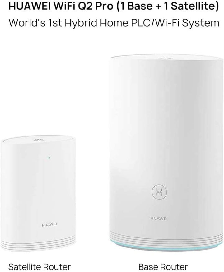 HUAWEI Wi-Fi Q2 Pro (1 Basis + 1 Satellit), Powerline WLAN Mesh Set (1200Mbits+1000Mbits, inkl. Plug