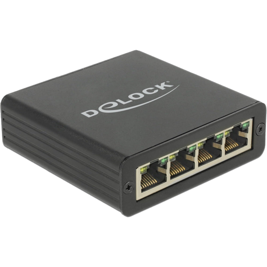 Delock 62966 Adapter USB 3.0 auf 4 x Gigabit LAN Schwarz