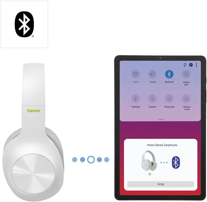 Hama Bluetooth Kopfhörer, Over-Ear Headset (Kabelloses Headset mit 38h Akku, faltbare Earphones mit