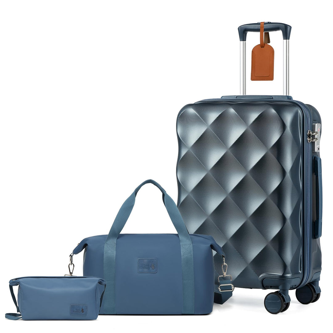 Sea choice Handgepäck Koffer Trolley ABS Leicht Reisekoffer Hardschale 4 Rollen und TSA Schloss Mit