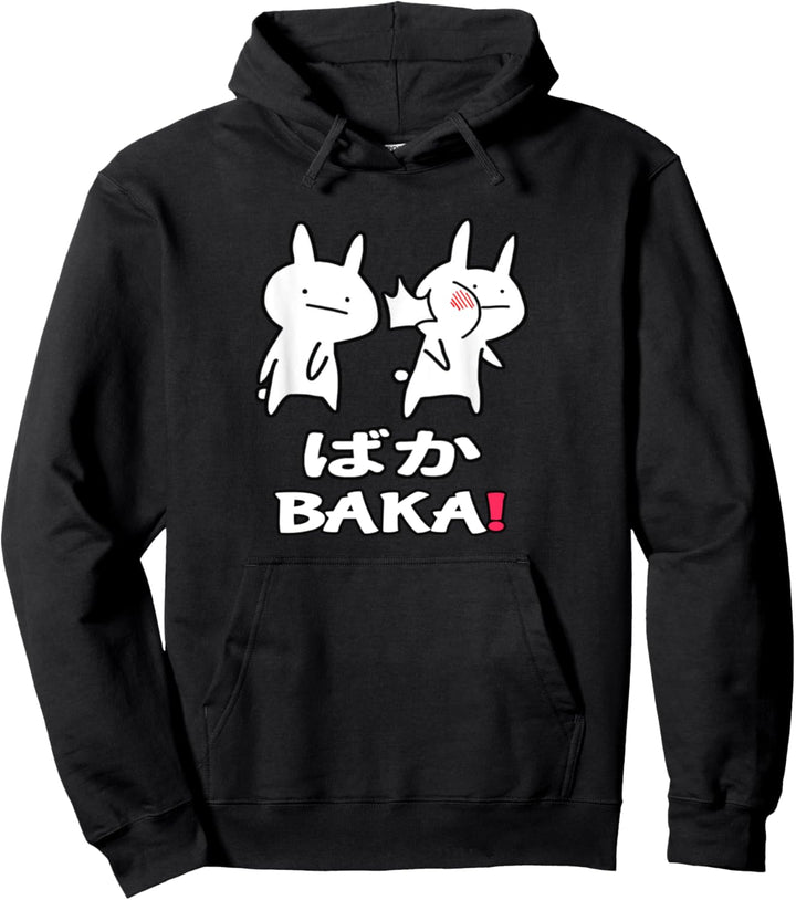 Lustiges Japan Baka Rabbit Ohrfeigen Anime und Manga Pullover Hoodie