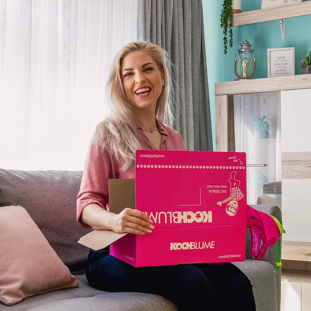 Kochblume Microfasertuch Set, 10-teilig | Premium Microfaser | Set in der bunten Box (rot-orange), R