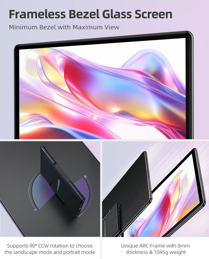 UPERFECT Portable Monitor Touchscreen, 15.6 Zoll Tragbarer Display 1920 x 1080 Full HD 2000:1 USB C