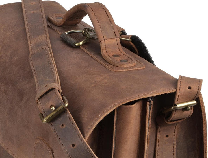 Ruitertassen Lederschulranzen Lederranzen Ruitertassen Aktentasche Leder Tornister Ranger mit Rücken