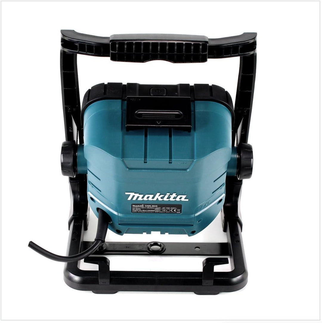 Makita DEADML/DML 805 LED Baustrahler 14,4-18 Volt / 230 Volt + 1x BL 1850 B 18V - 5 Ah Li-Ion Akku