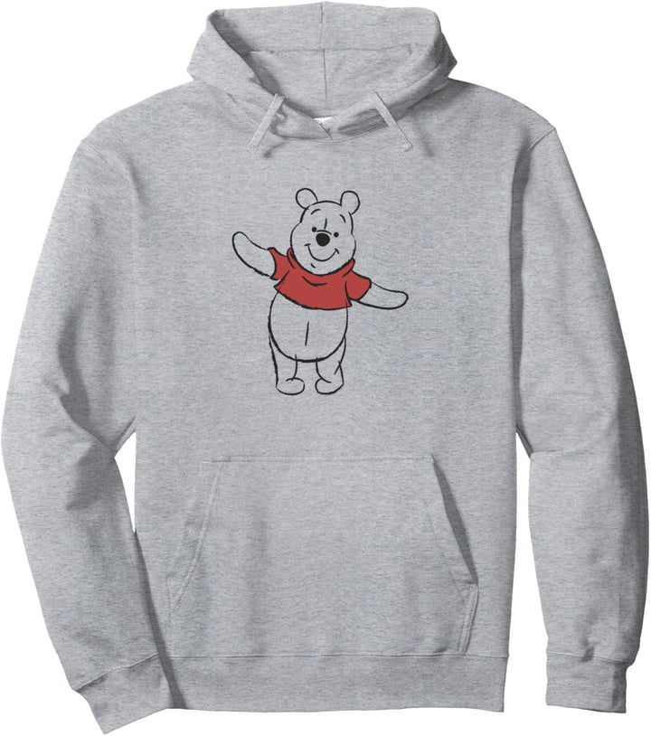 Disney Winnie The Pooh Outline Standing Transparent Pullover Hoodie