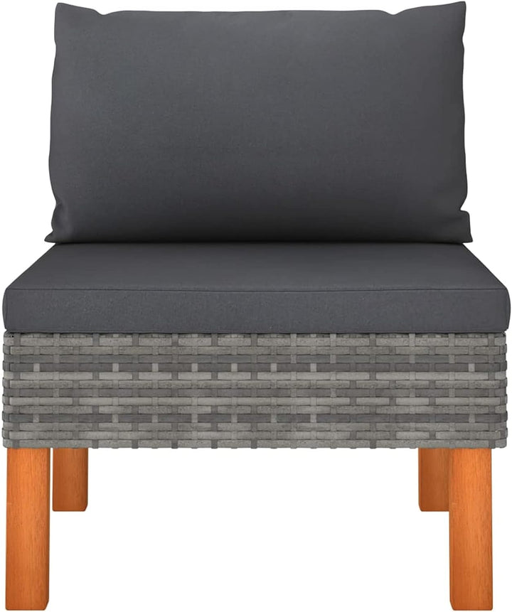 Festnight Balkonmöbel Sofa Balkon Rattan Gartensofa 3-Sitzer Balkonlounge für Keiner Balkon Outdoor