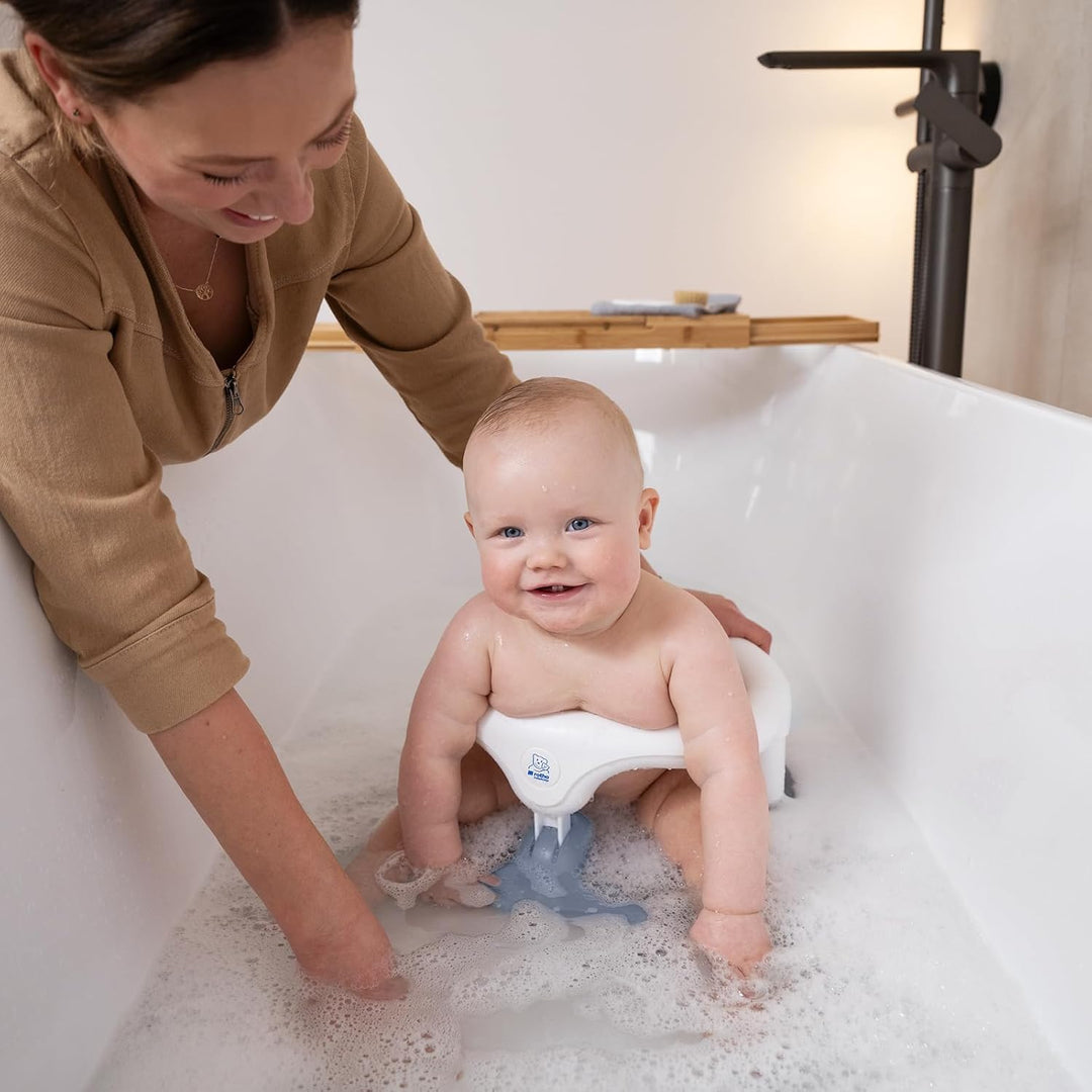 Rotho Babydesign Badewannensitz blau - Rutschfeste und hoher Sitzkomfort mit Kindersicherung - Sitzh