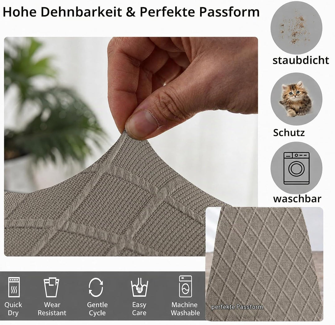 Shell Stuhlhussen, 4er Set Strech Hohen Zurück Stuhlhussen, Abnehmbarer Waschbarer Stühle Schutz, De