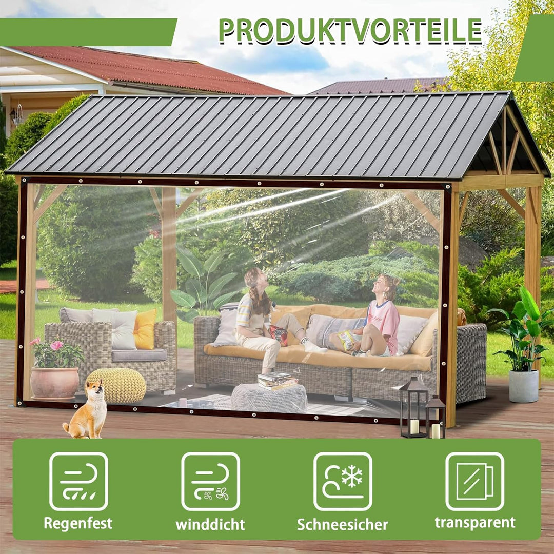 Abdeckplane Mit öSen,Transparente Plane Wasserdicht,Regenplane Zeltplane,Abdeckfolie FüR GartenmöBel