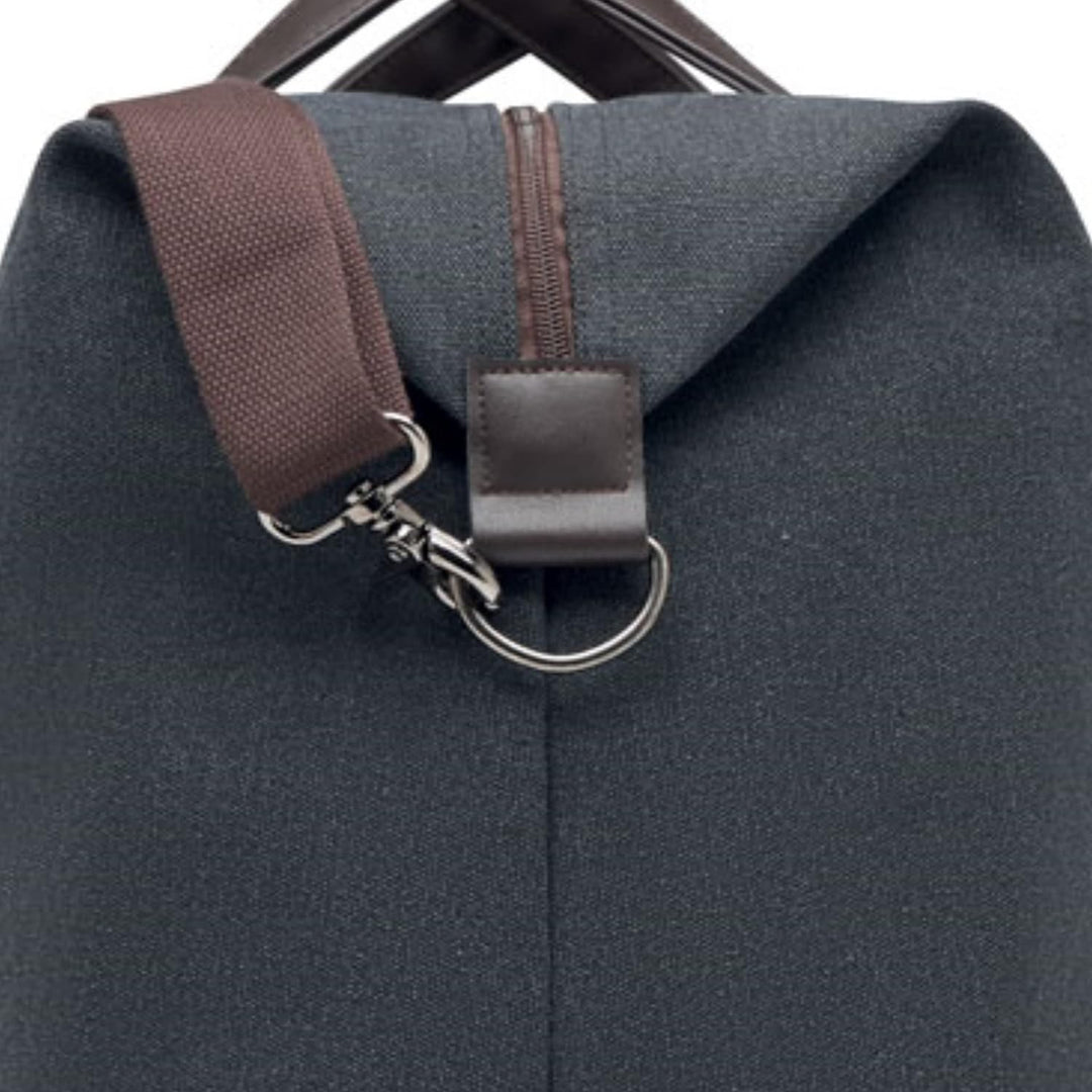 Weekender Tasche Schwerer Denim Canvas - Details aus recyceltem PU - Schuhtasche - Innenfutter recyc