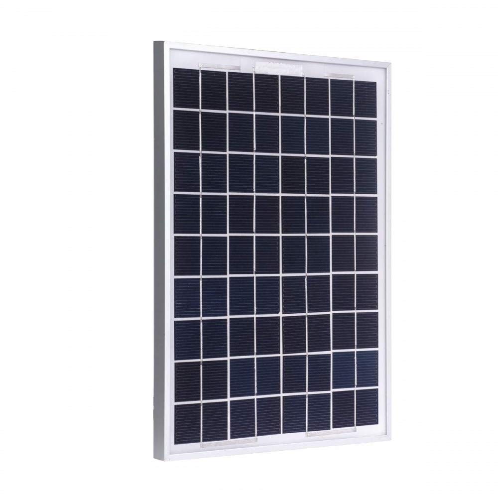 TEMPO DI SALDI Monokristallines Solarpanel, Photovoltaik, 10 W, 18 V, mit Klemmzangen