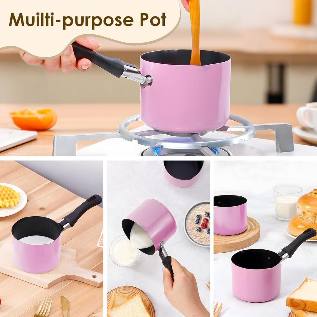 Milchtopf, 550 ml Kochtöpfe, Mini Suppentopf, Schmelztopf Schokolade Öl Butter Schmelztiegel Topf mi