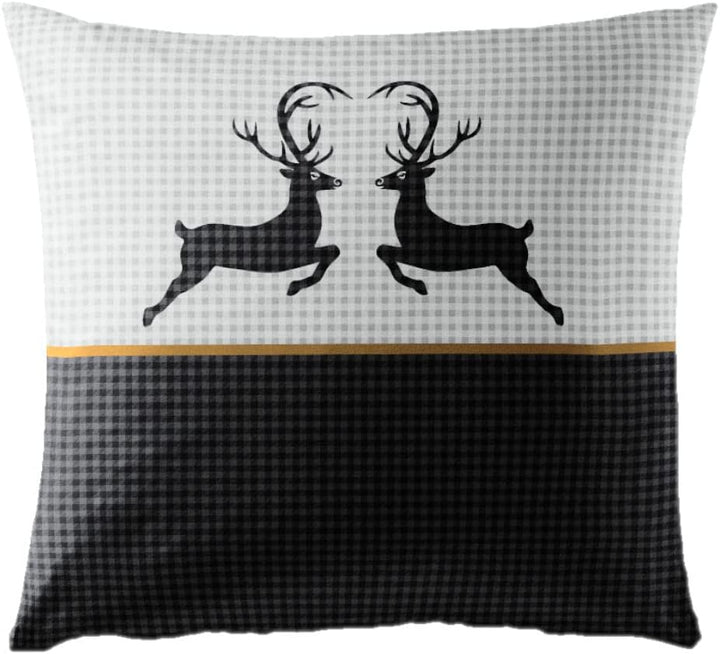 Bierbaum Bettwäsche Feinbiber Graphit Grösse 135x200 cm (80x80 cm) 135x200 + 80x80 cm Grau, 135x200