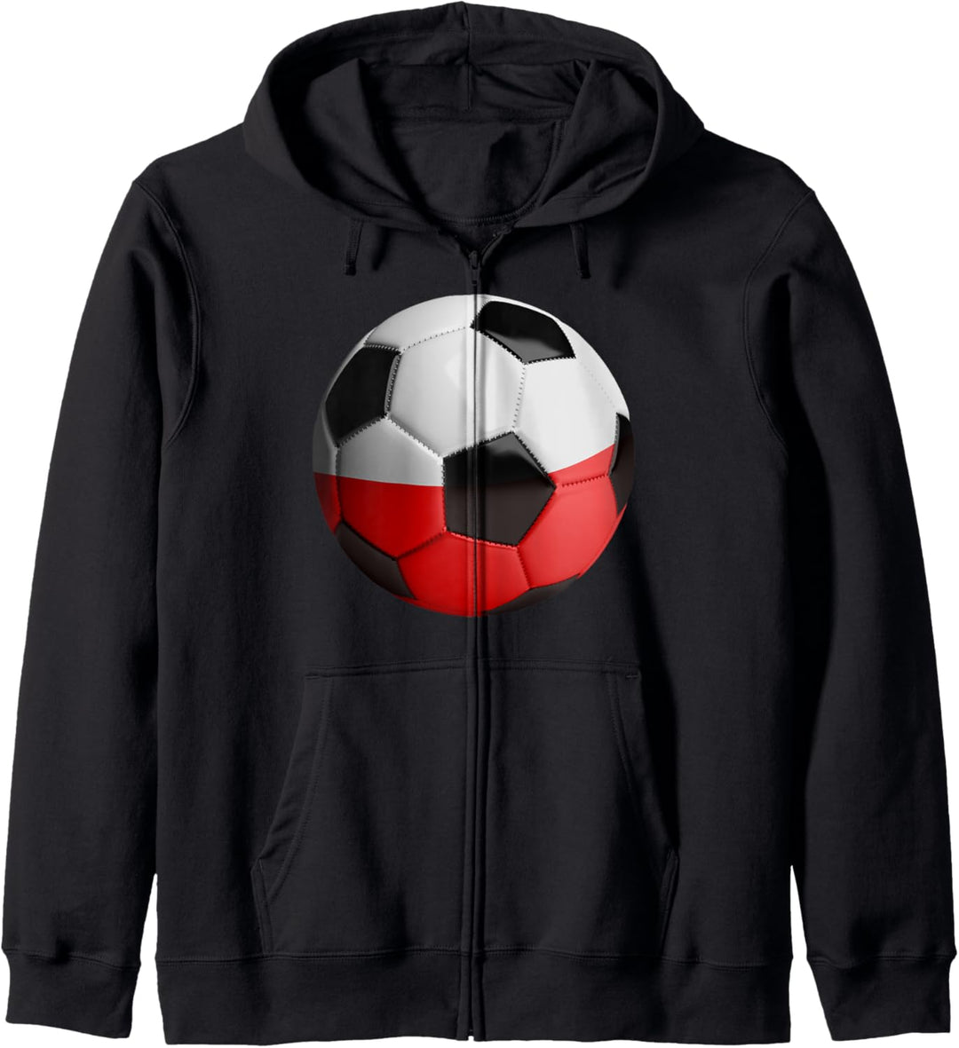 Polnische Flagge Fussball Kapuzenjacke