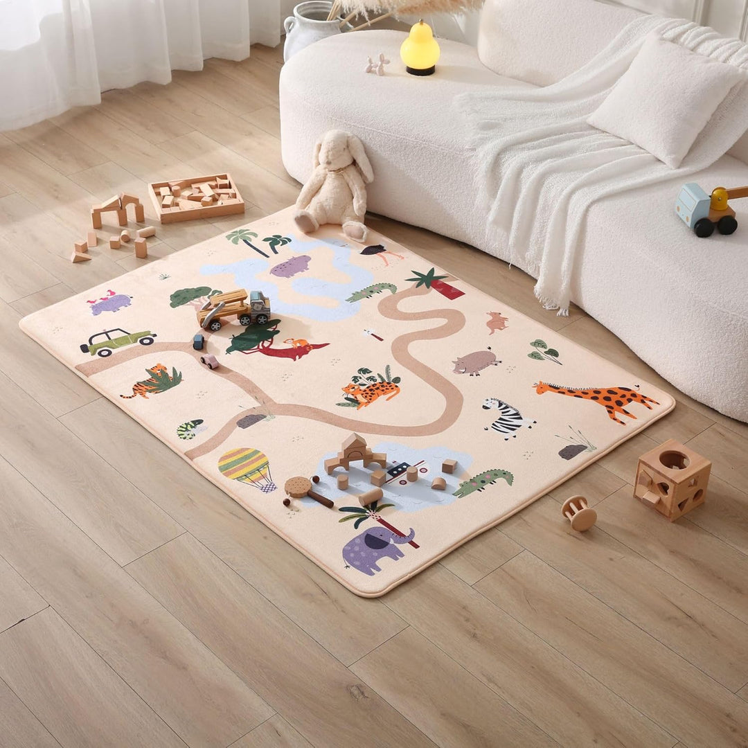 Wolkenweiche Matte Baby 160x120x1,5cm – Kinderzimmer Teppich mit hochwertigem Memory-Schaum – Krabbe