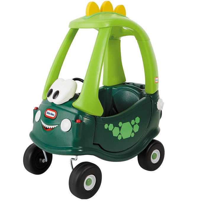 Little Tikes Cozy Coupé Dino - Rutschfahrzeug Kleinkinder - Mit Tür, entfernbarer Bodenplatte und Hu