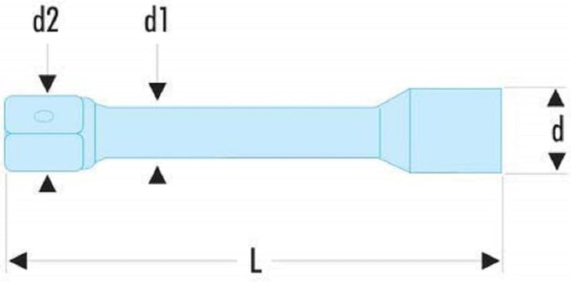 FACOM 3/4 Zoll Verlängerung Länge 400 mm, 1 Stück, K.215B