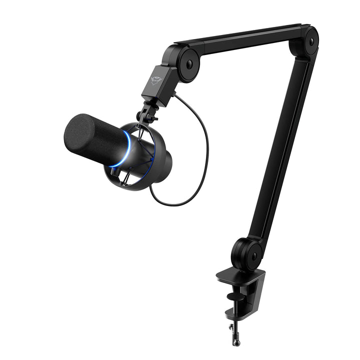Trust Gaming GXT 255Plus Onyx Professionelles Mikrofon mit Arm, Nierencharakteristik, Popfilter, USB