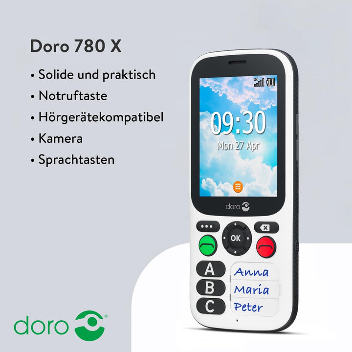 Doro 780X – 4G-Handy für ältere Menschen – Behinderung – Demenz – Hirnbehinderung – vereinfachte Tas