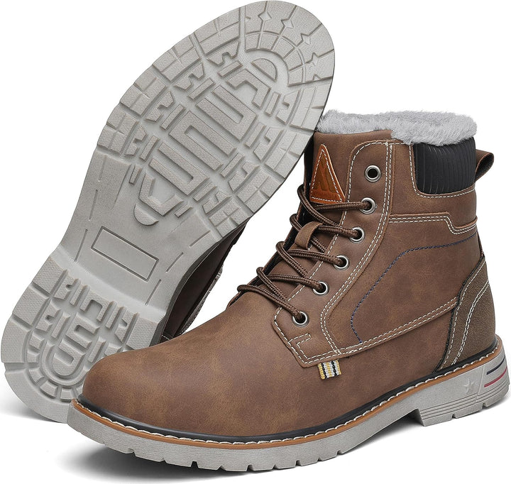 Mishansha Unisex Winterschuhe Winterstiefel mit Warm Gefüttert, Gr. 36-48 39 EU Kaffee Braun, 39 EU