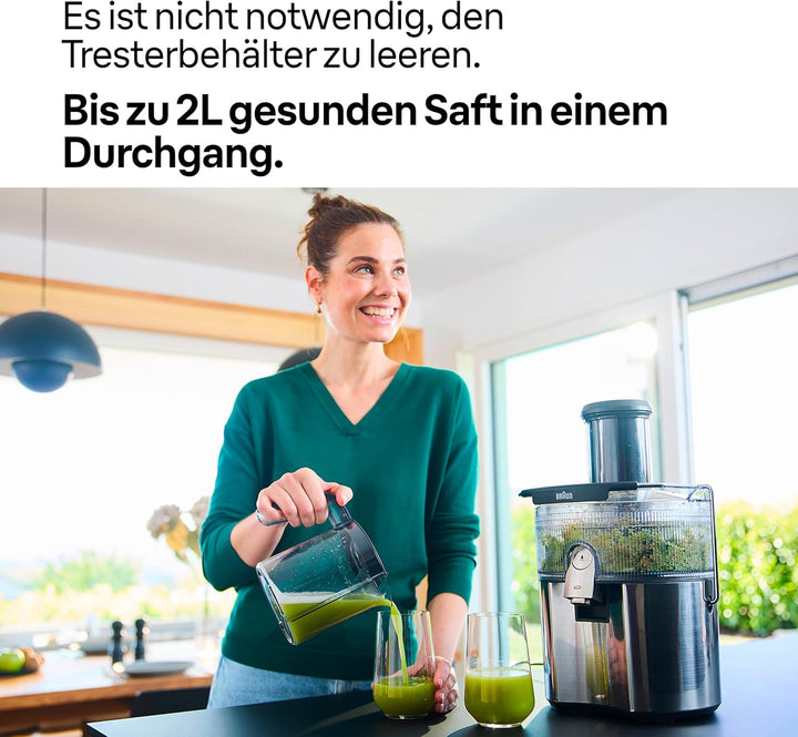 Braun MultiJuice 7 SJ700, Zentrifugalentsafter mit ColdXtract-Technologie, 75 mm Einfüllöffnung, 2L