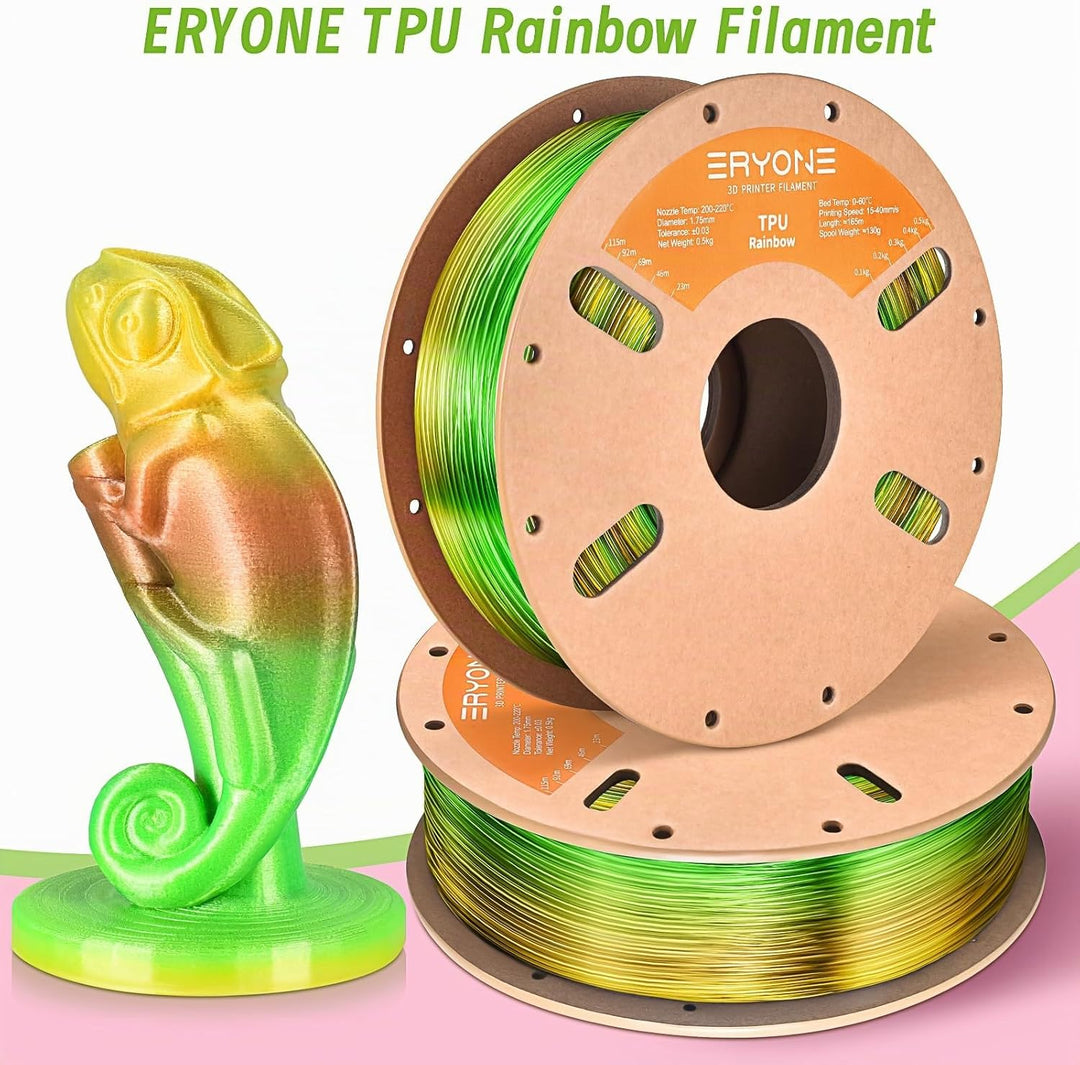 ERYONE TPU Filament 1.75mm, 3D Drucker Filament,Flexible TPU Weiches Filament, TPU 95A, Massgenauigk
