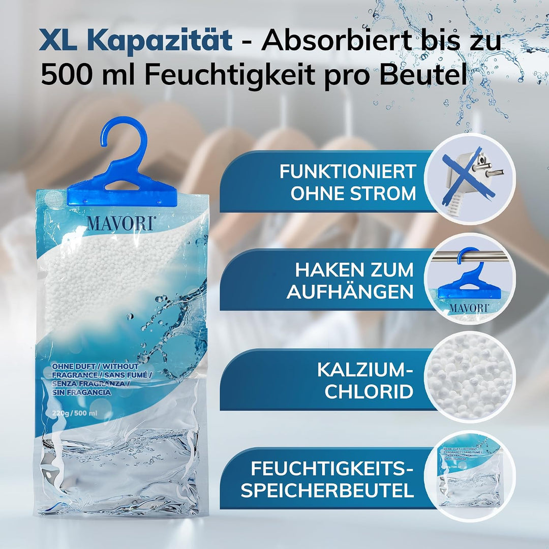 20er Set XL Luftentfeuchter zum Aufhängen I Luftentfeuchter Beutel I Entfeuchter Schrank und Feuchti