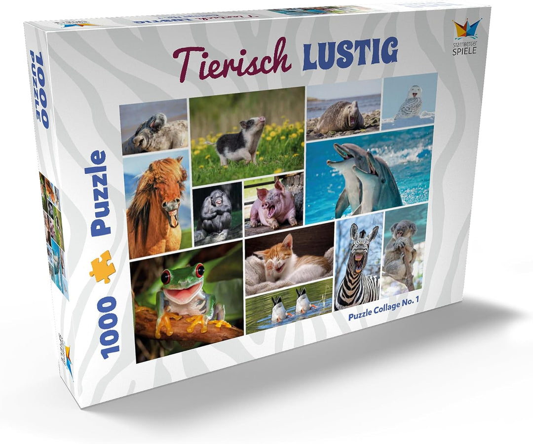Tierisch Lustig - Collage No. 1 - Premium 1000 Teile Puzzle - MyPuzzle Sonderkollektion von Starnber