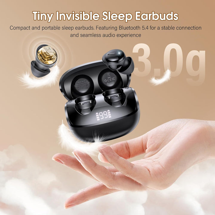 In Ear Kopfhörer, Hi-Fi Klang Schlafkopfhörer, Kabellose Kopfhörer Bluetooth 5.4 mit 4 ENC Mikrofone