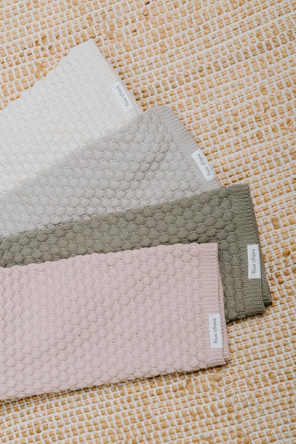 Baby's Only - Sky Gestrickte Babydecke aus Baumwolle - Kuscheldecke Baby - TOG 0.7 - für Jungen und