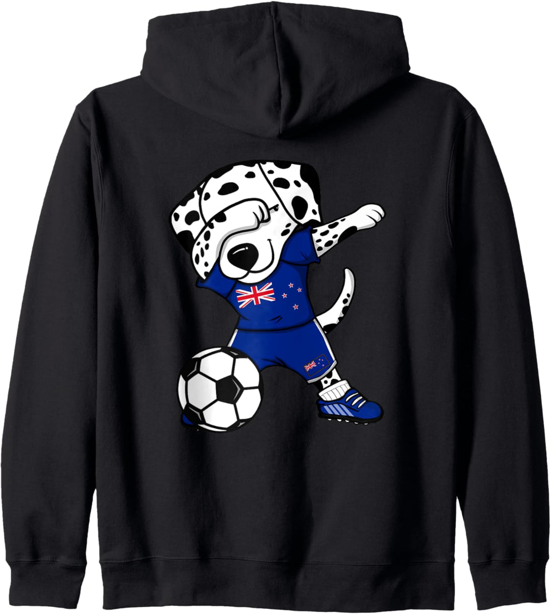 Dabbing Dalmatiner Neuseeland Fussball Neuseeländische Flagge Kapuzenjacke