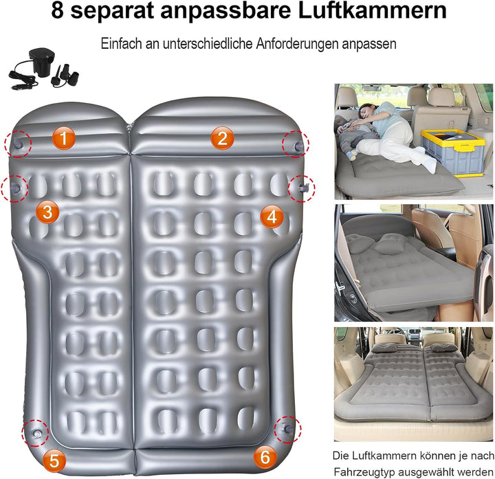 Auto Luftmatratze SUV Aufblasbare Matratze mit Pumpe Dickere Beflocktes Luftbett Tragbare Camping Ma