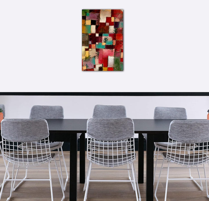 Printed Paintings Leinwand (60x80cm): Paul Klee - Rotgrüne und Violett-gelbe Rythmen (1920) 60x80 cm