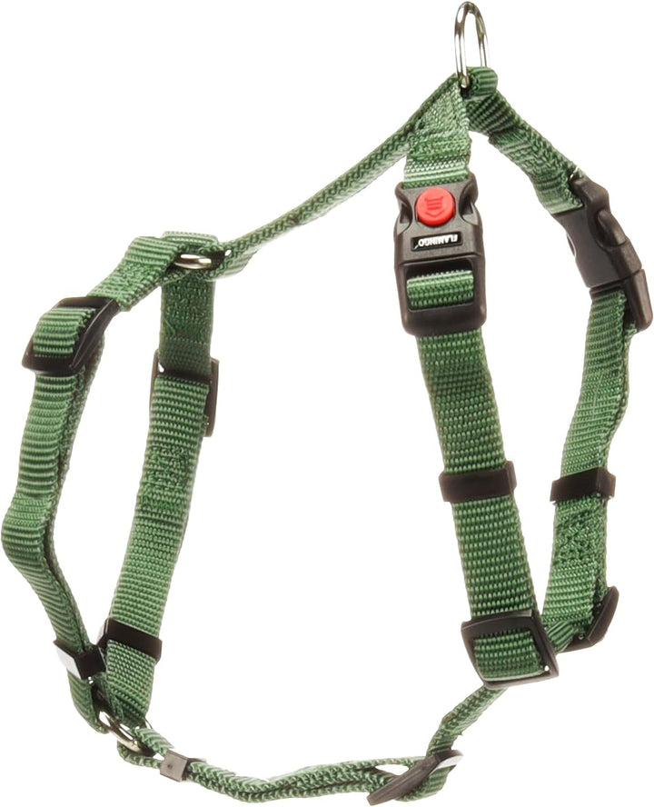 hundegeschirr - ziggi kaki H-Form - grösse XL - 70-110 cm / 85-120 cm - 25 mm - Nylon hundegeschirr