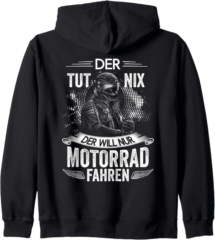 Motorsport Der Tut Nix Der Will Nur Motorrad Fahren Biker Kapuzenjacke
