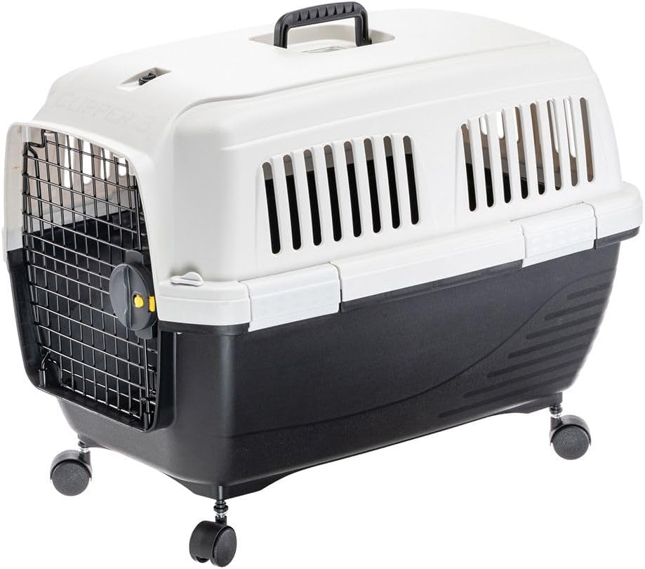 Ferplast Räder für Katzen- und kleinen Hundetransportbox Clipper, Set mit 4 schwenkbaren Rädern für