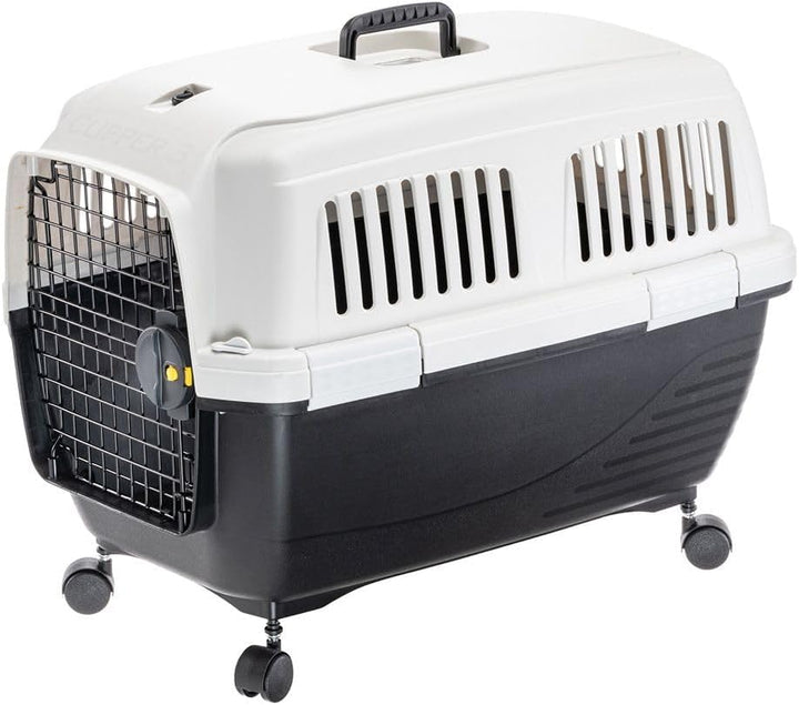 Ferplast Räder für Katzen- und kleinen Hundetransportbox Clipper, Set mit 4 schwenkbaren Rädern für