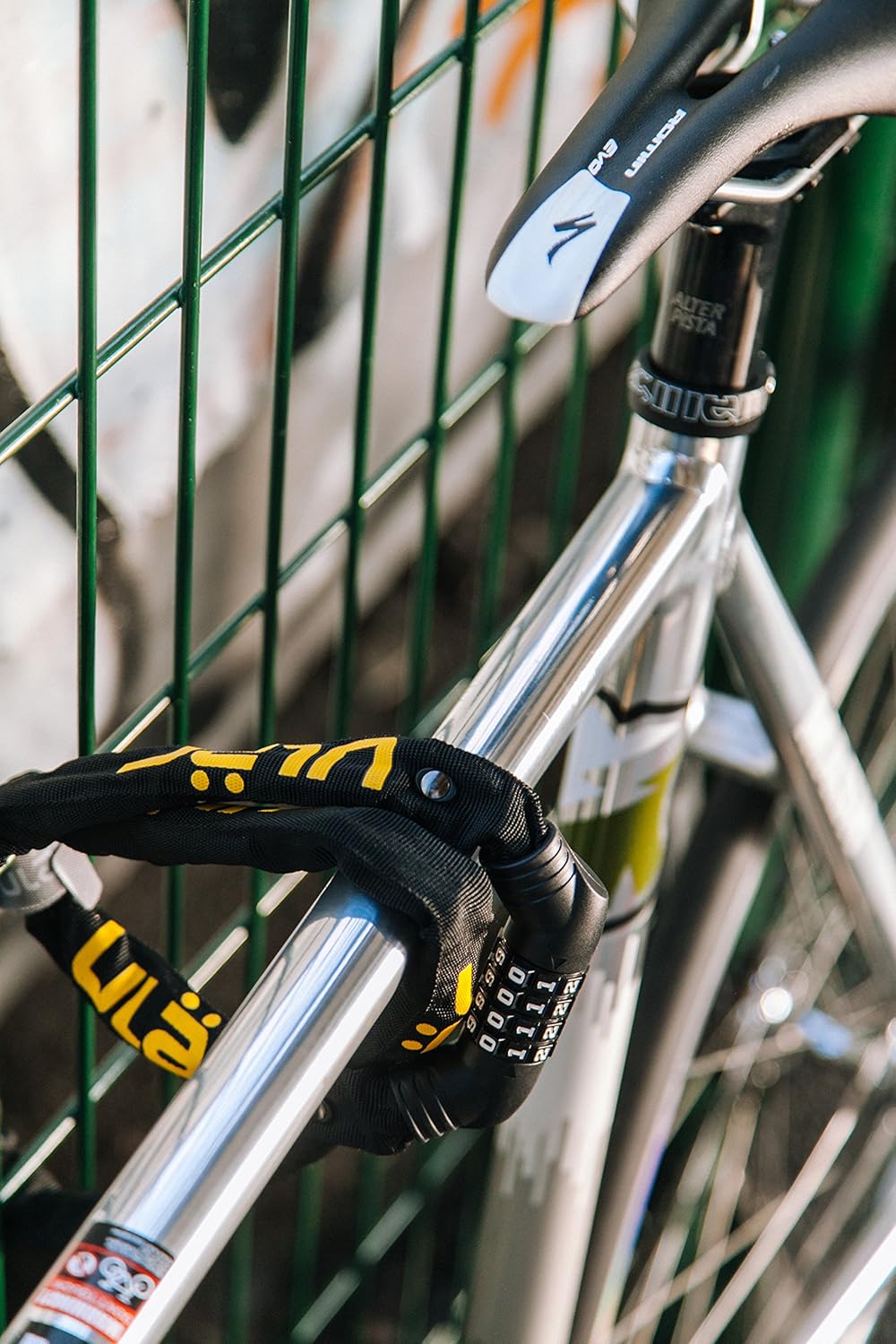WERPOWER ULAC Street Fighter Neo Chain Lock Combo, Resettable 4-Digit Combination Anti-Theft Bicycle