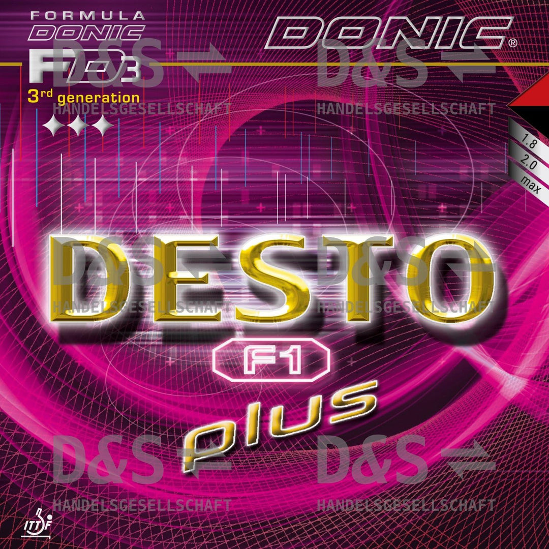Donic Belag Desto F1 Plus Rot max., Rot max.