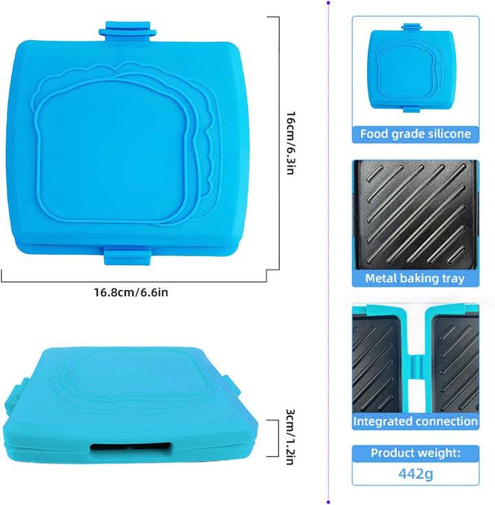 Sandwichpresse für die Mikrowelle – Silikon-Antihaft-Toast-Maker, hitzebeständiger Käse-Toaster, Sna