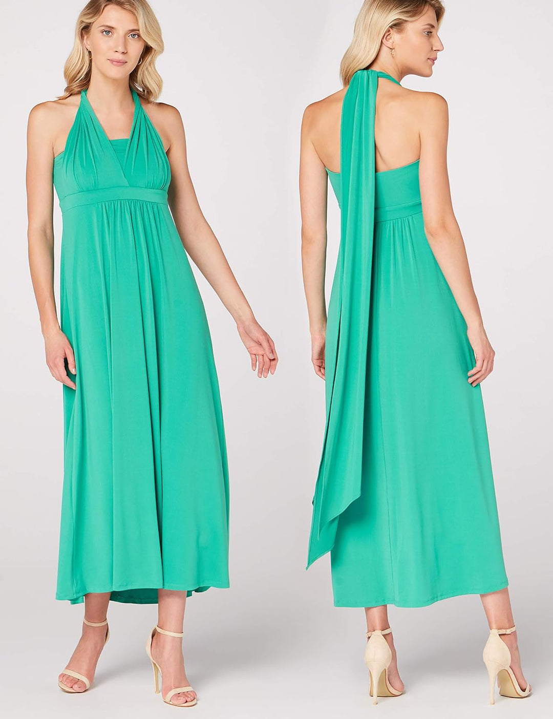 Truth &amp; Fable Damen Maxi A-Linien-Kleid 42 Grün (Alambragrün)., 42 Grün (Alambragrün).