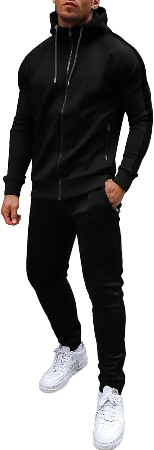 COOFANDY Trainingsanzug Herren Jogginganzug Tracksuit Sportanzug Jogginghose Streatwear Hoodie Herre